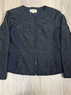 Michael Kors Black Quilted Zip-Front Puffer Jacket